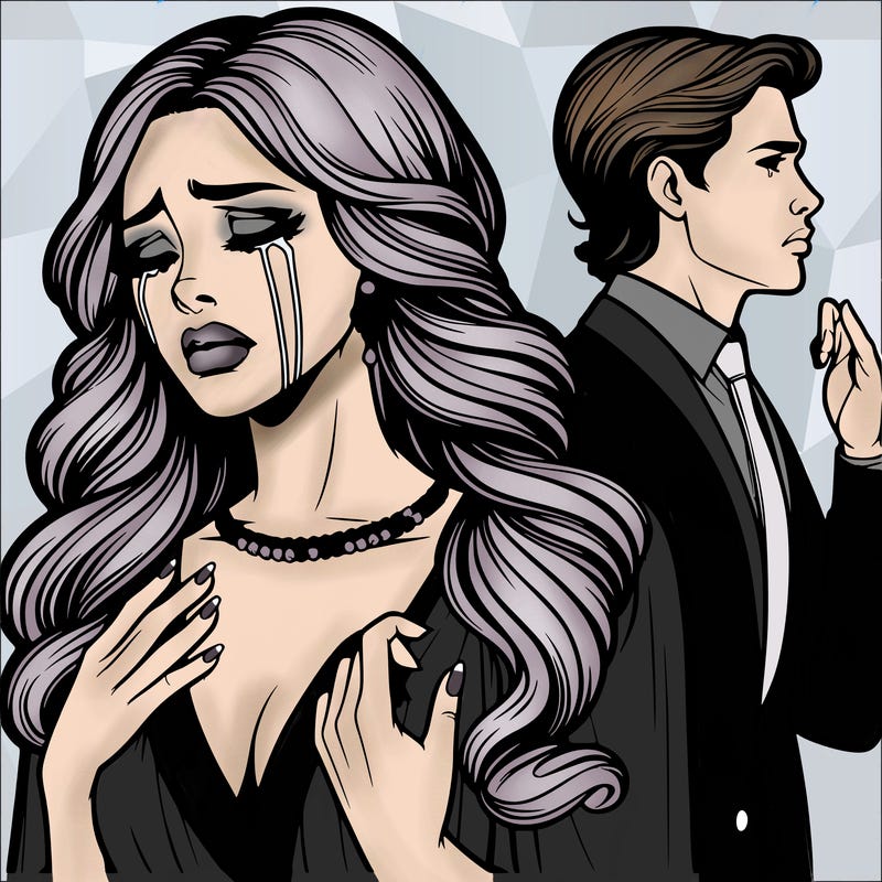 beautiful woman crying over realistic betrayal