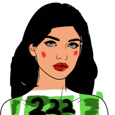 realistic portrait of woman