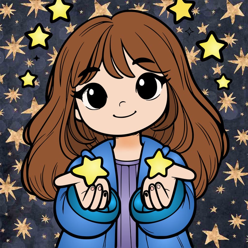 girl holding stars