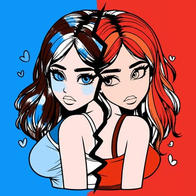 realistic girl split