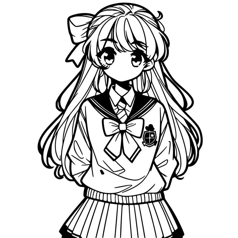 preppy anime girl