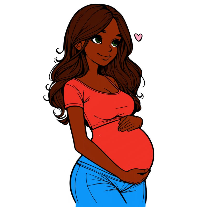 realistic pregnant girl