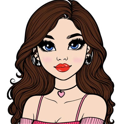 realistic pretty girl