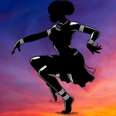 realistic african dancer