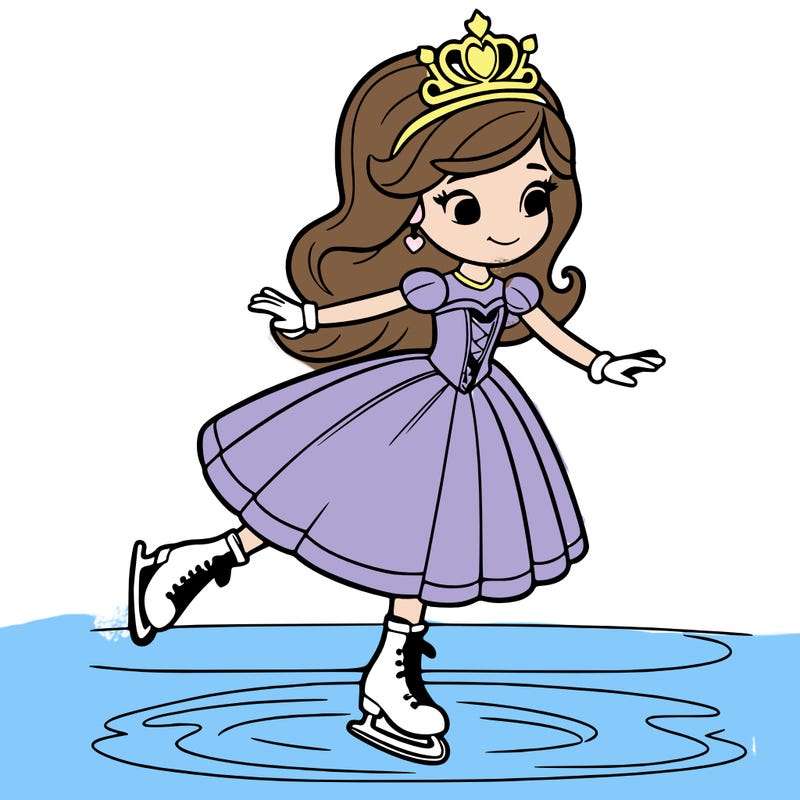 princess skating on ice