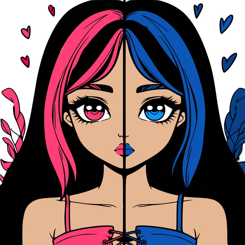 realistic girl split