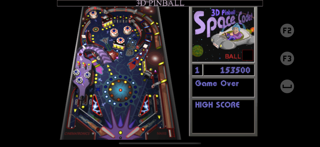 3D Pinball Space Cadet - Classic 3D Pinball Space Cadet table and scoreboard interface