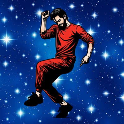 realistic man dancing