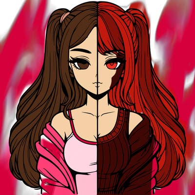 realistic girl split