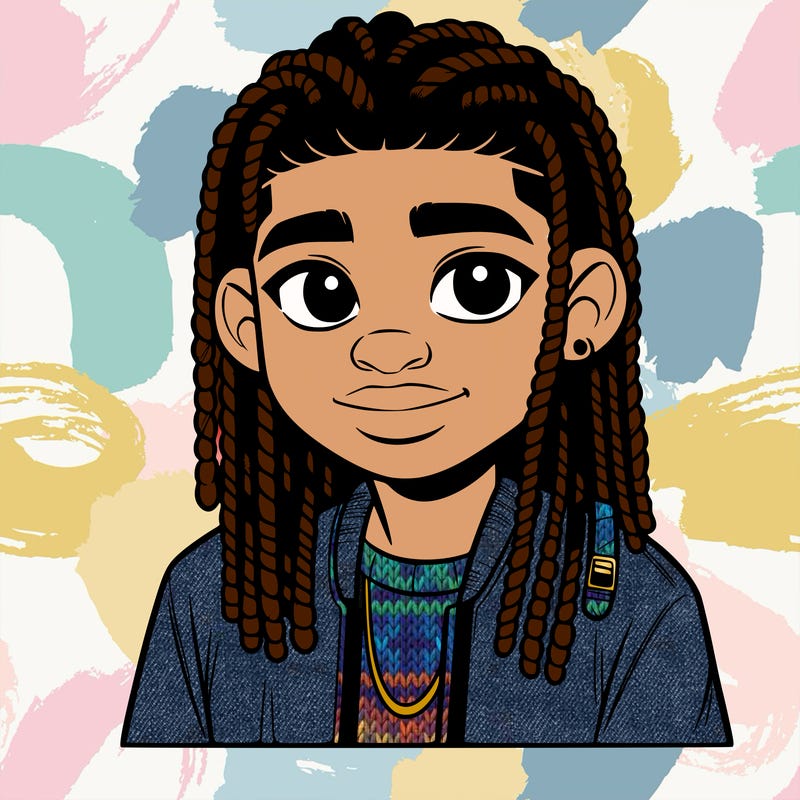 black teenager boy with braids