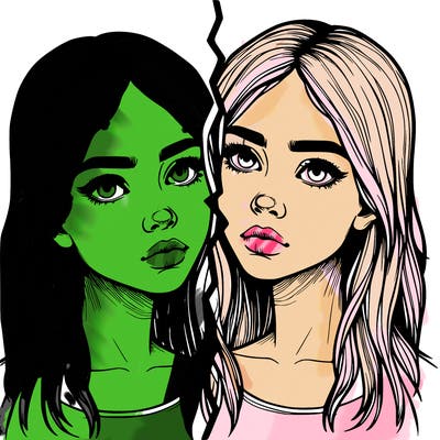 realistic girl split