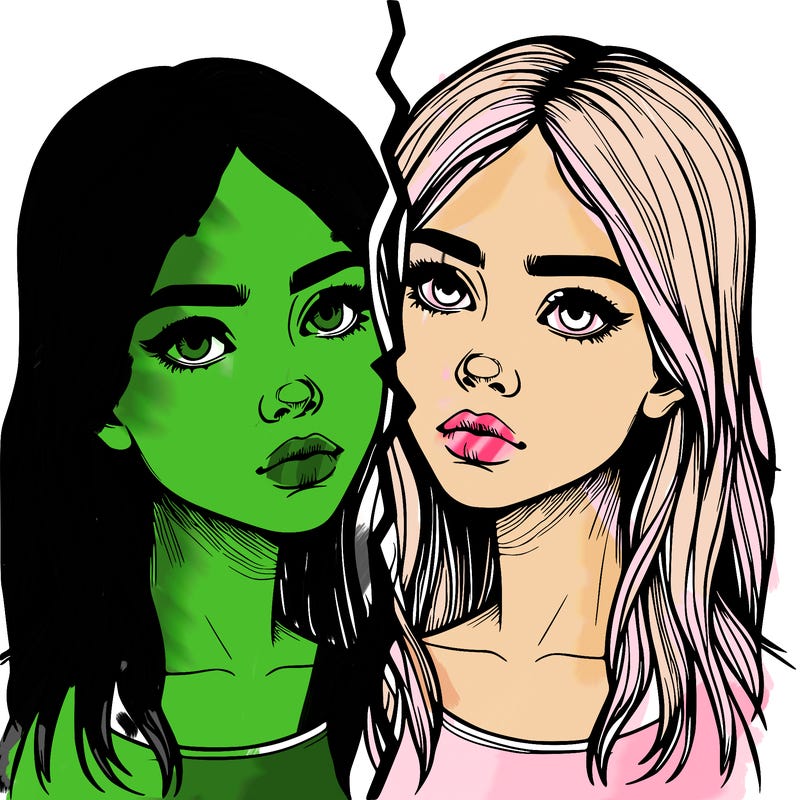 realistic girl split