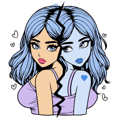 realistic girl split