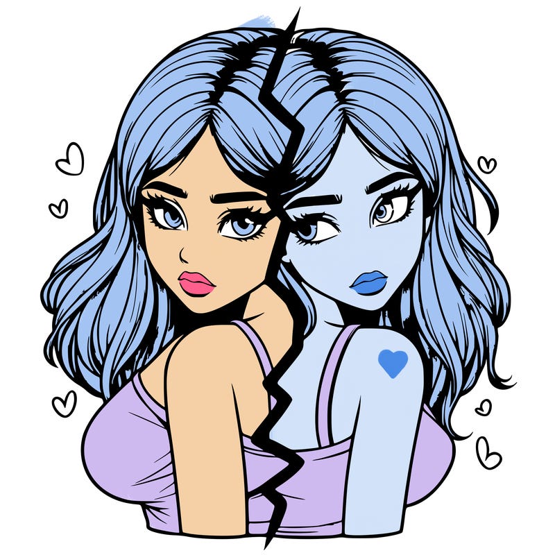 realistic girl split