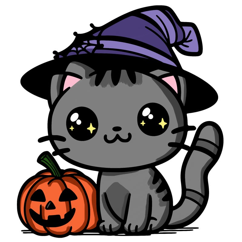 cute halloween cat