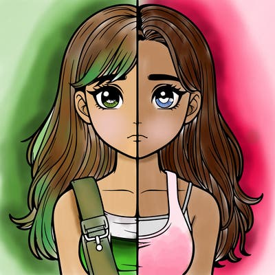 realistic girl split