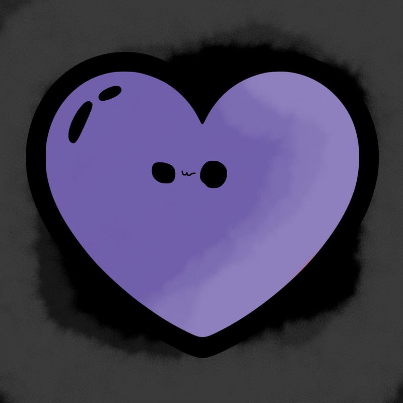 a blank heart