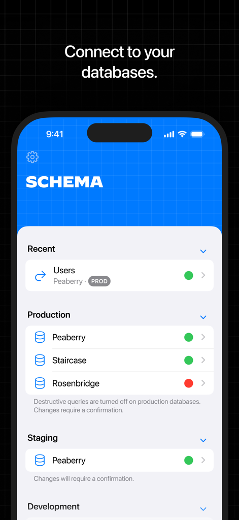 Schema: A database client - Developer Tools App | MWM