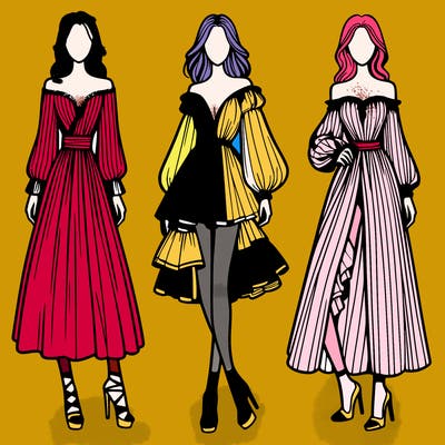 fashion models dresses