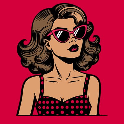 retro pop art girl