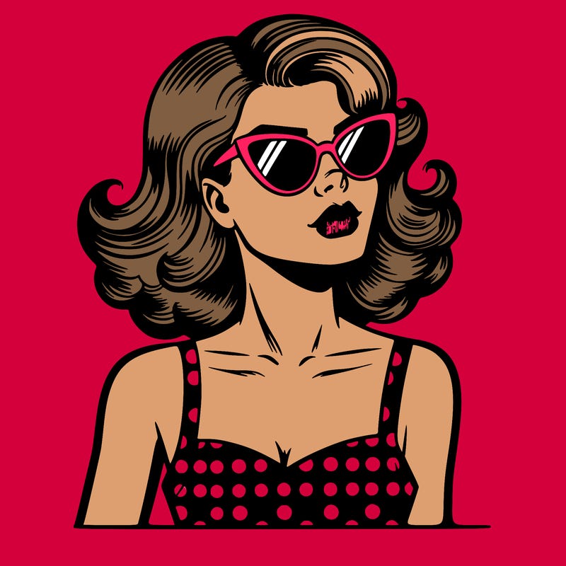 retro pop art girl