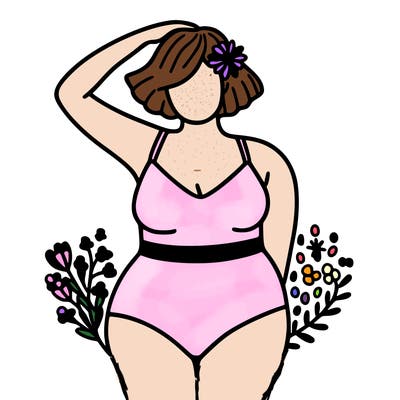 plus size woman bathing suit
