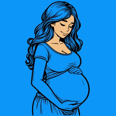woman heavily pregnant realistic