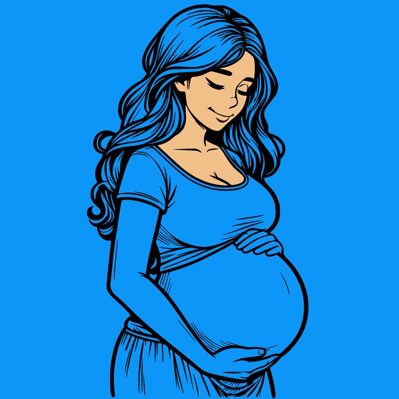 woman heavily pregnant realistic
