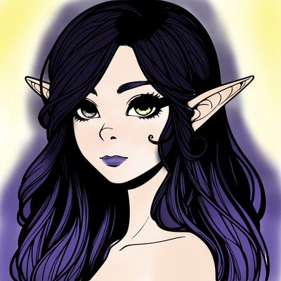 elf girl realistic dark fantasy