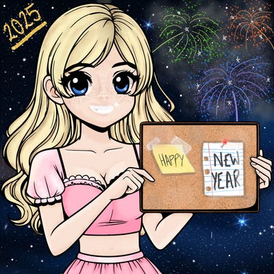 realistic pretty girl holding blank sign