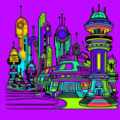 futuristic theme park