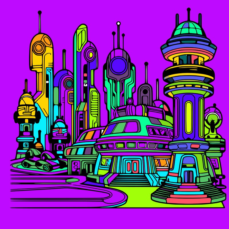 futuristic theme park
