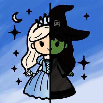 split princess and witch