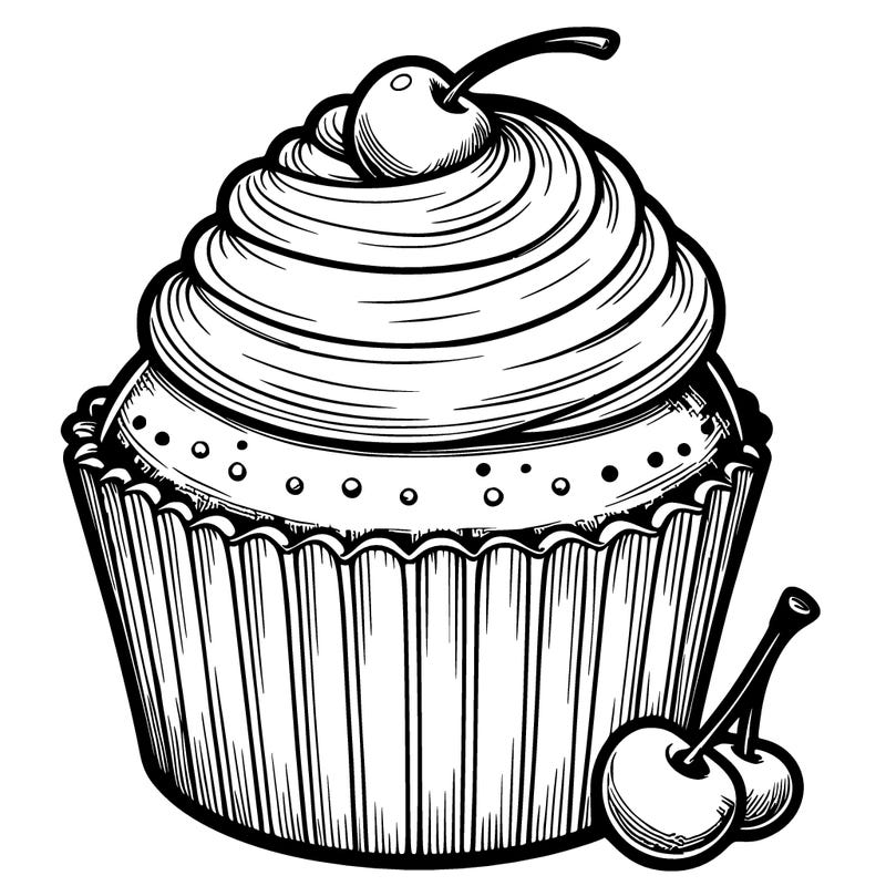 realistic cupcake