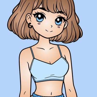 girl with crop top