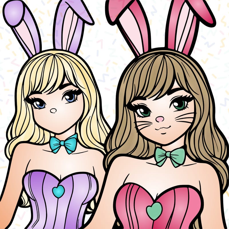 woman with bunny costume