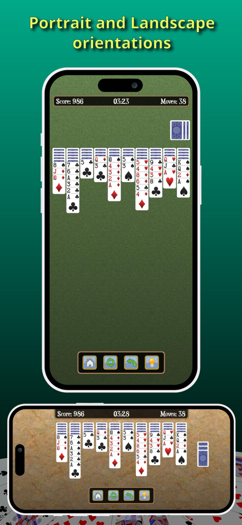 Black Widow - Spider Solitaire - Black Widow Spider Solitaire in portrait and landscape modes