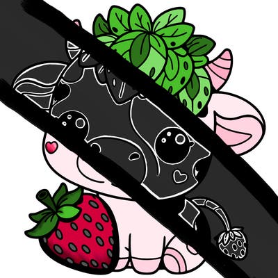 cute strawberry cow