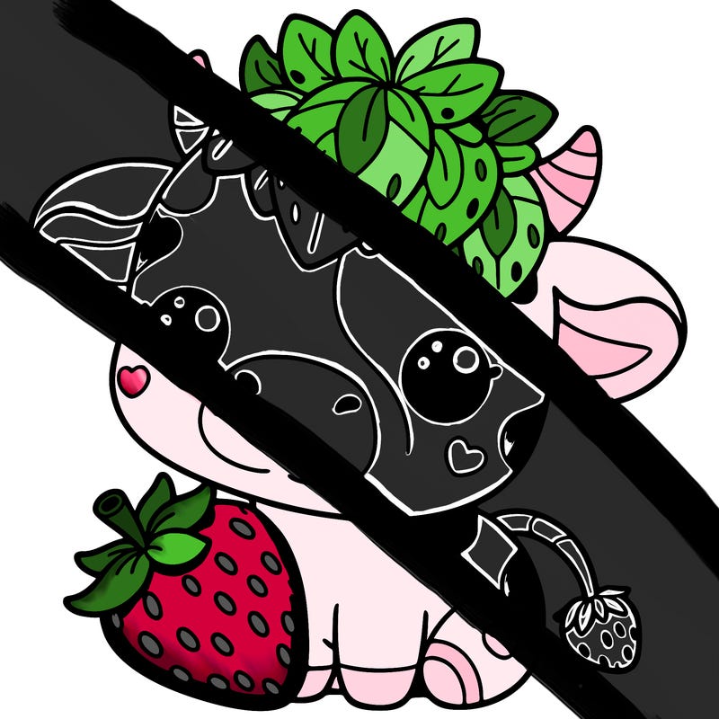 cute strawberry cow