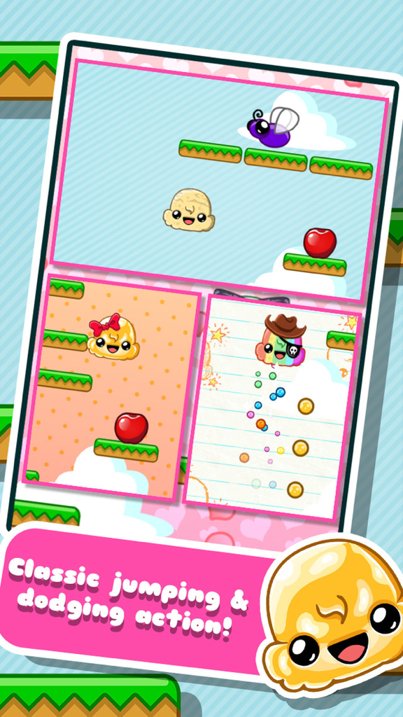 Ice Cream Jump - Cute ice cream characters jumping on platforms and dodging enemies