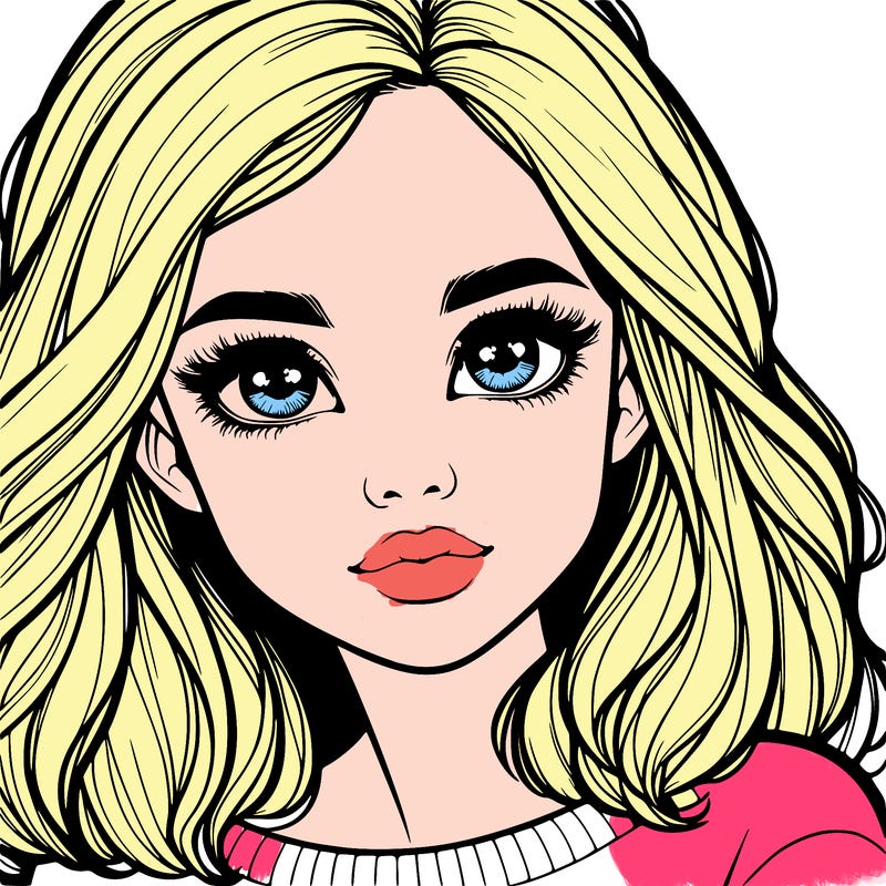 realistic girl whith cute eyes