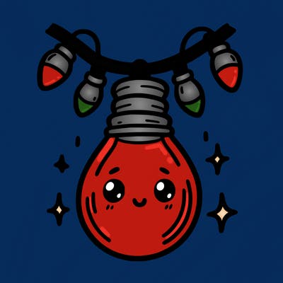 small bulb of a garland