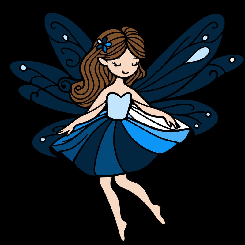 create a fairy with wings flying