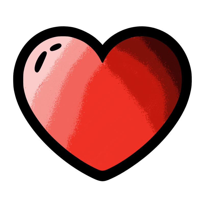 a blank heart
