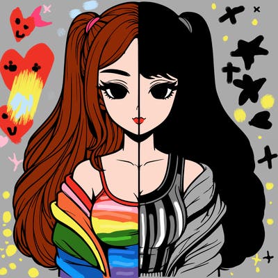 realistic girl split