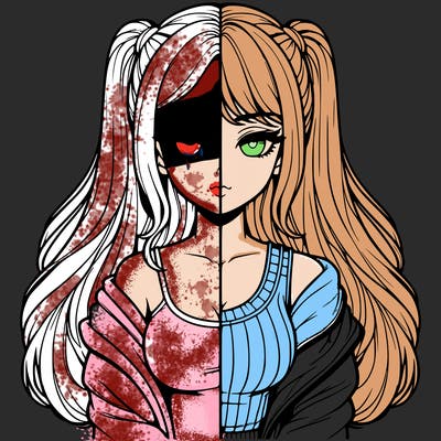 realistic girl split