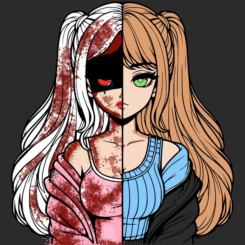 realistic girl split