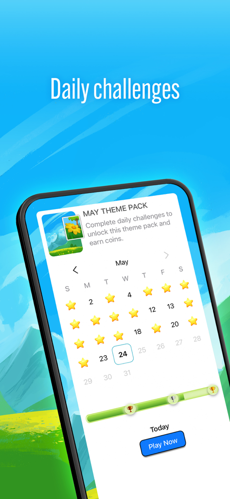 Spider Solitaire Classic daily challenge calendar and rewards screen