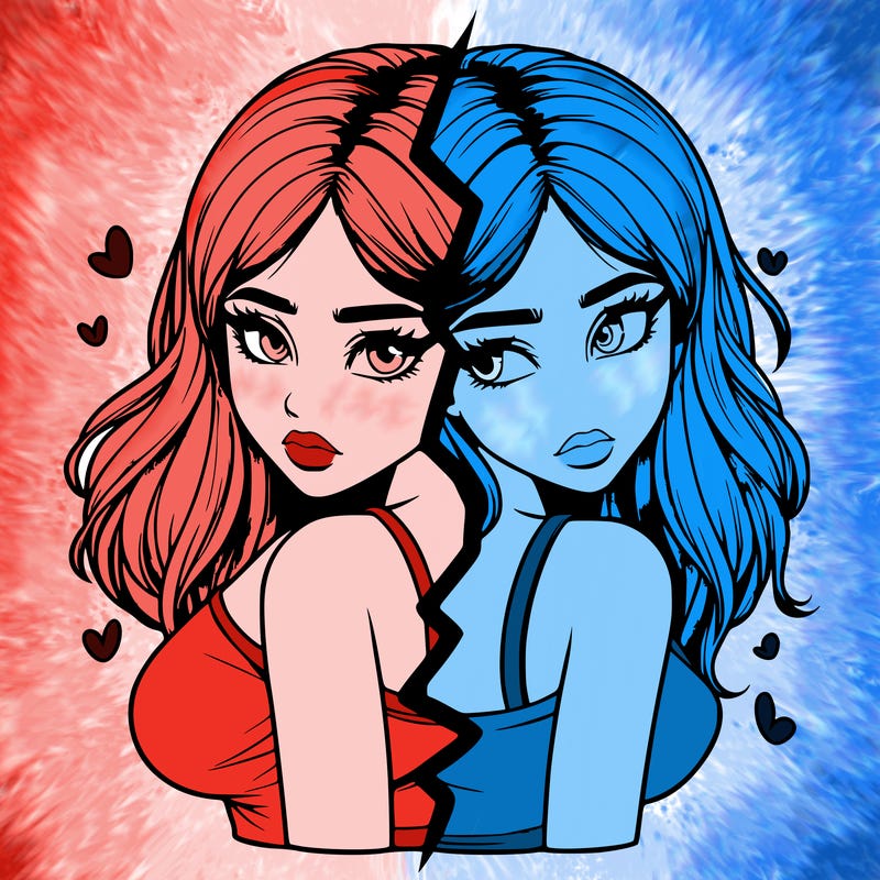 realistic girl split