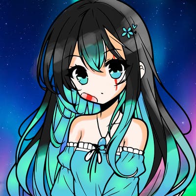 cute anime girl with long hair